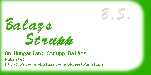 balazs strupp business card
